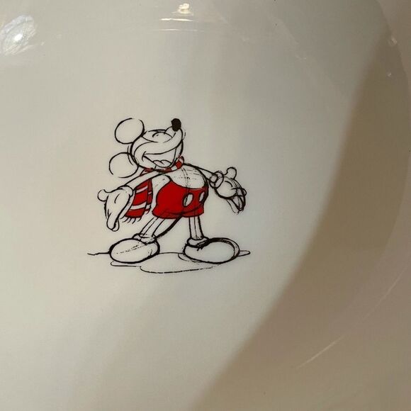 Disney Mickey & Minnie Mouse Sketchbook Christmas 4 piece Serving Set NWT - Picture 6 of 13